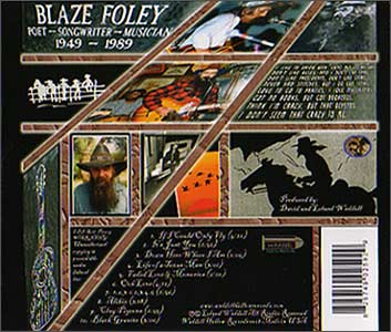 Blaze Foley CD traycard