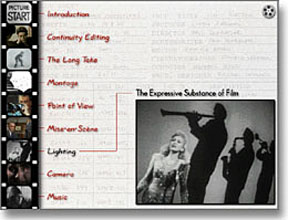 Film, Form and Culture Multimedia CD-ROM Contents Page