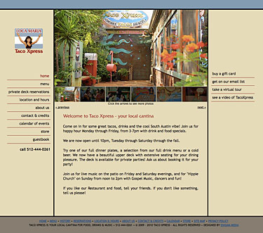 Taco Xpress website